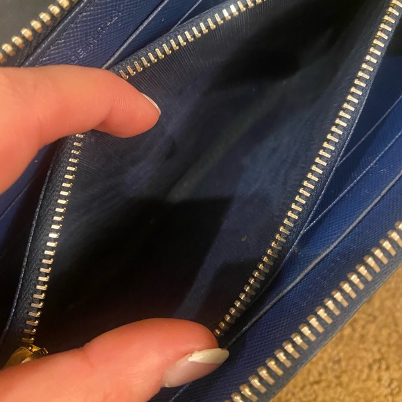 Prada Long leather wallet navy blue - Picture 12 of 14